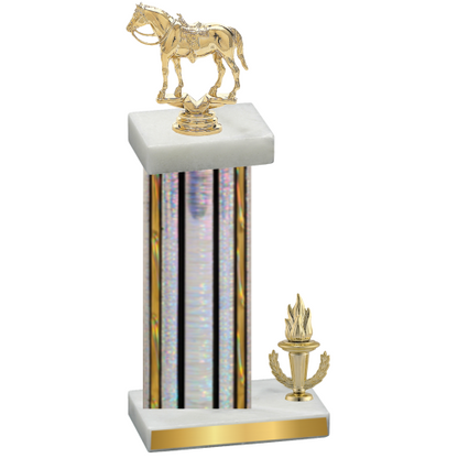 Accented Single Silver Glacier Victory Horses Trophy