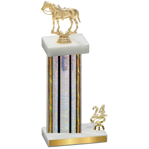 Accented Single Silver Glacier Year Horses Trophy