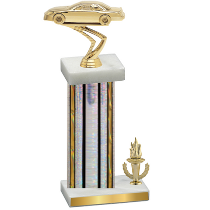 Accented Single Silver Glacier Victory Cars Trophy