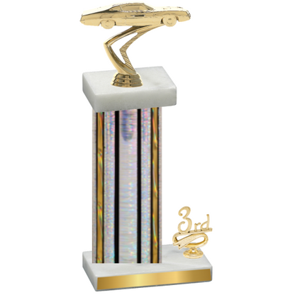 Accented Single Silver Glacier Third Place Cars Trophy