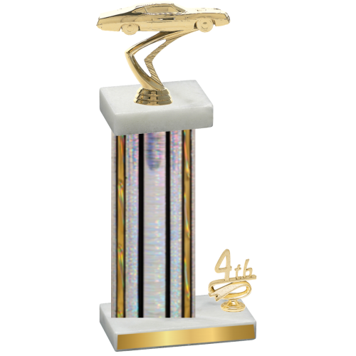 Accented Single Silver Glacier Fourth Place Cars Trophy