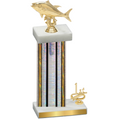 Accented Single Silver Glacier First Place Fishing Trophy
