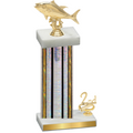 Accented Single Silver Glacier Second Place Fishing Trophy