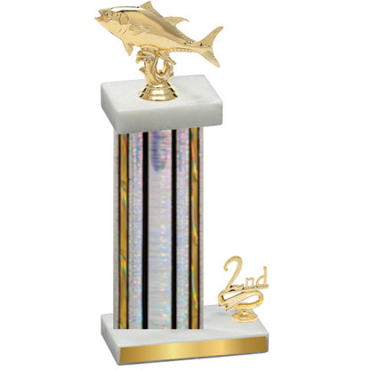 Accented Single Silver Glacier Second Place Fishing Trophy