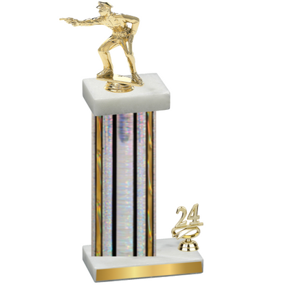 Accented Single Silver Glacier Year Shooter Trophy