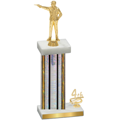Accented Single Silver Glacier Fourth Place Shooter Trophy
