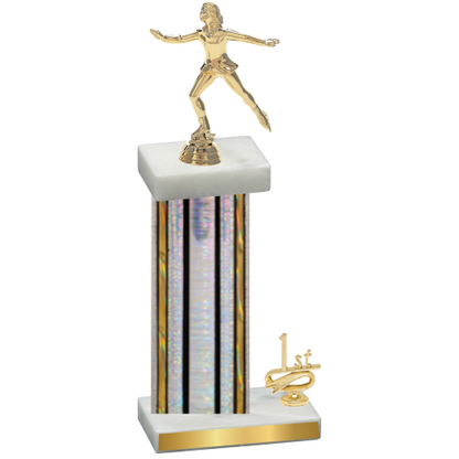 Accented Single Silver Glacier First Place Skater Trophy