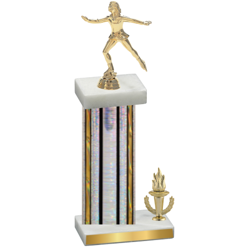 Accented Single Silver Glacier Victory Skater Trophy