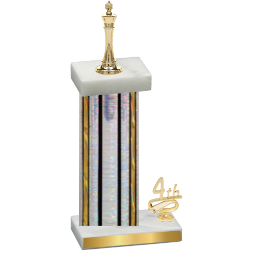 Accented Single Silver Glacier Fourth Place Chess Trophy