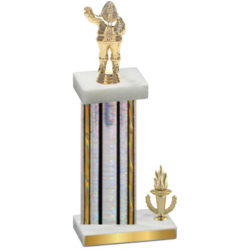 Accented Single Silver Glacier Victory Holiday Trophy