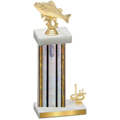 Accented Single Silver Glacier First Place Fishing Trophy