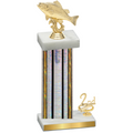 Accented Single Silver Glacier Second Place Fishing Trophy