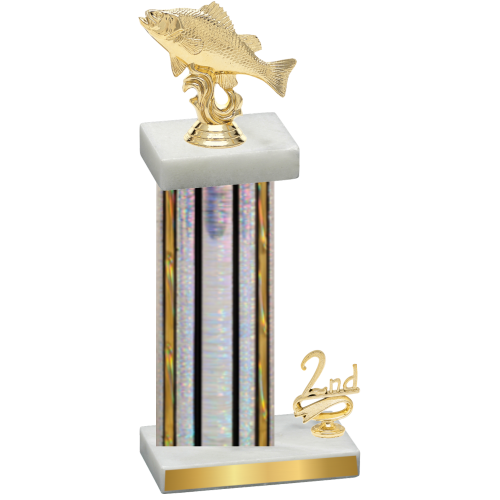 Accented Single Silver Glacier Second Place Fishing Trophy