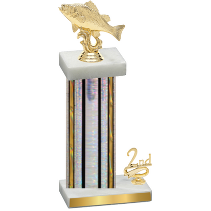 Accented Single Silver Glacier Second Place Fishing Trophy