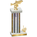 Accented Single Silver Glacier First Place Fishing Trophy