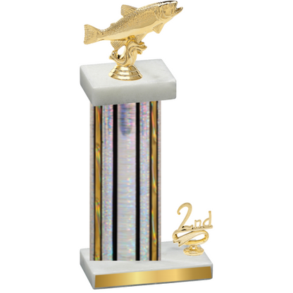 Accented Single Silver Glacier Second Place Fishing Trophy