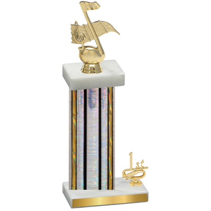 Accented Single Silver Glacier First Place Music Trophy