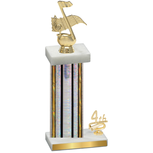 Accented Single Silver Glacier Fourth Place Music Trophy