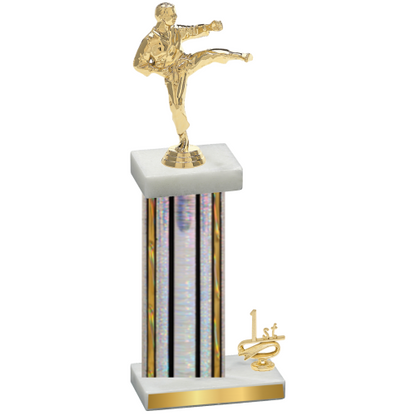 Accented Single Silver Glacier First Place Karate Trophy