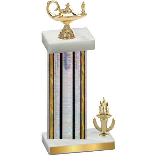 Accented Single Silver Glacier Victory Academics Trophy