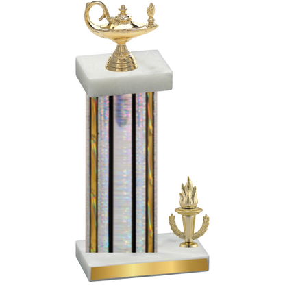 Accented Single Silver Glacier Victory Academics Trophy