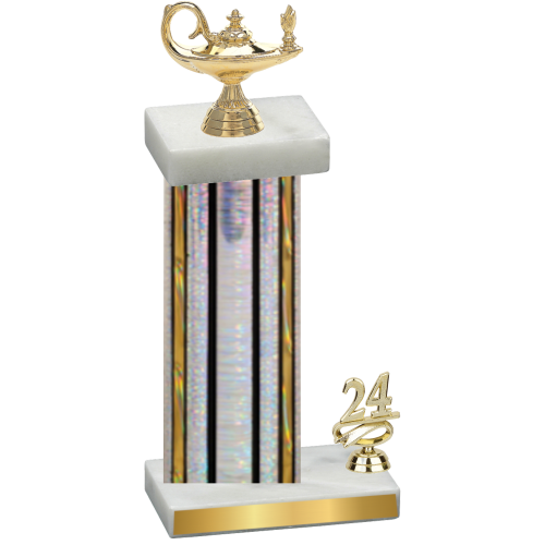 Accented Single Silver Glacier Year Academics Trophy