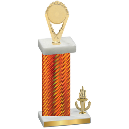 Accented Single Orange Carbon Fiber Victory Insert Trophy