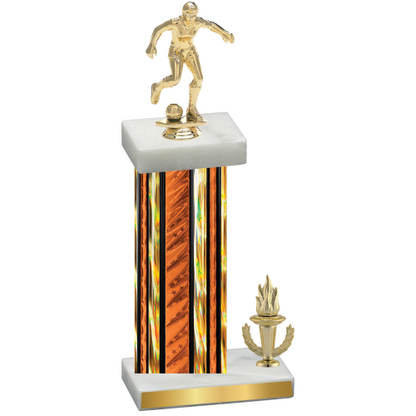 Accented Single Orange Glacier Victory Soccer Trophy