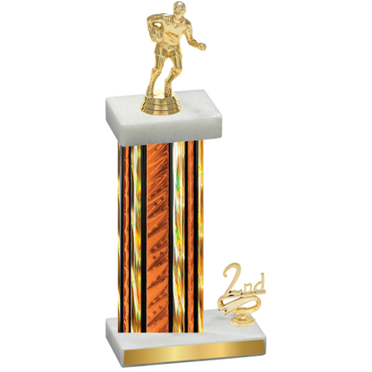 Accented Single Orange Glacier Second Place Rugby Trophy