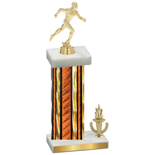 Accented Single Orange Glacier Victory Running Trophy