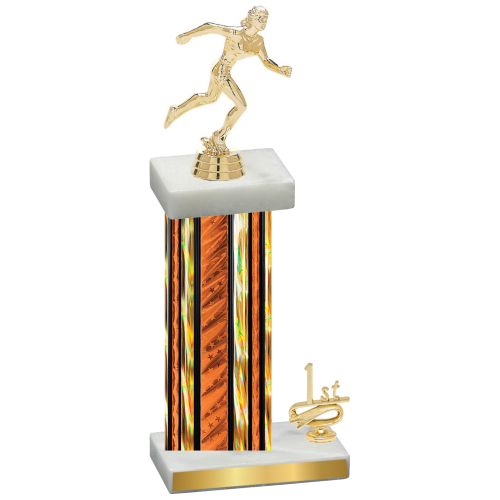 Accented Single Orange Glacier First Place Running Trophy