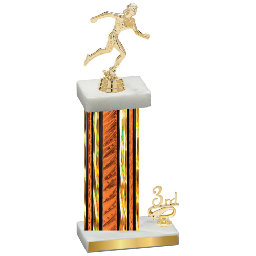 Accented Single Orange Glacier Third Place Running Trophy