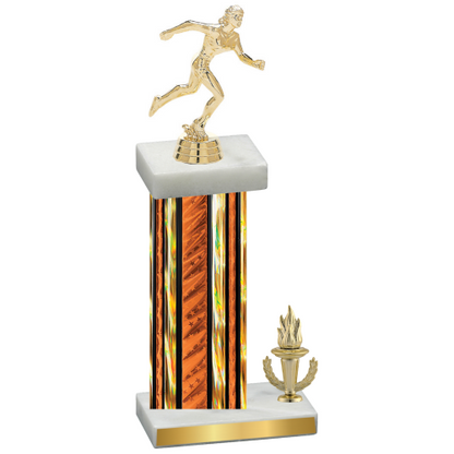 Accented Single Orange Glacier Victory Running Trophy