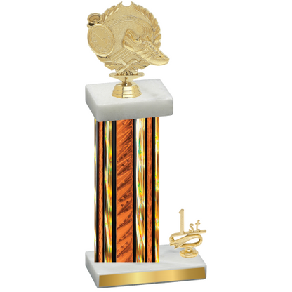 Accented Single Orange Glacier First Place Running Trophy