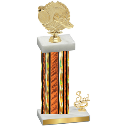 Accented Single Orange Glacier Third Place Running Trophy