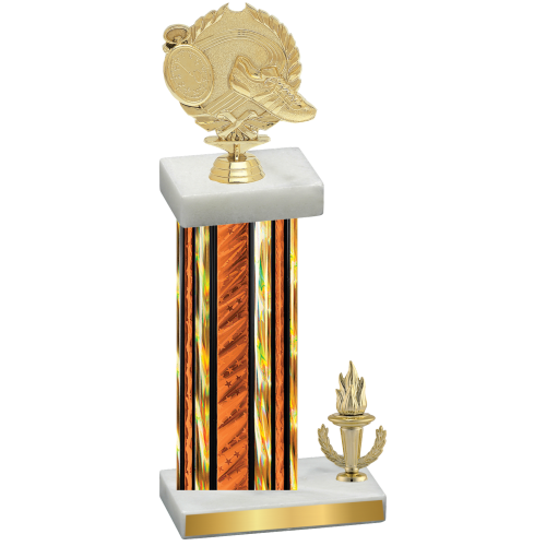 Accented Single Orange Glacier Victory Running Trophy