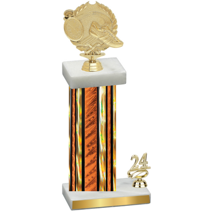 Accented Single Orange Glacier Year Running Trophy