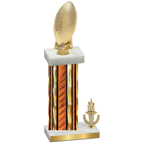 Accented Single Orange Glacier Victory Football Trophy