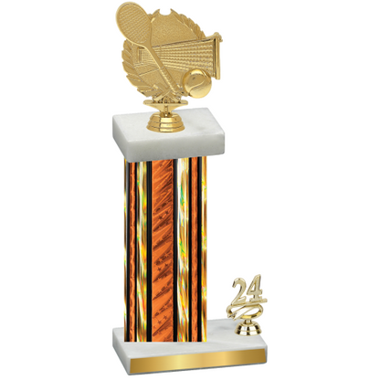 Accented Single Orange Glacier Year Tennis Trophy