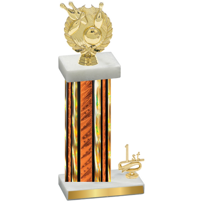 Accented Single Orange Glacier First Place Bowling Trophy