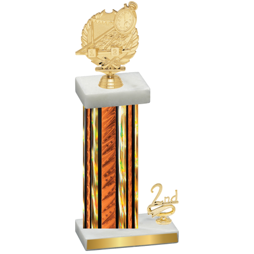 Accented Single Orange Glacier Second Place Swimming Trophy