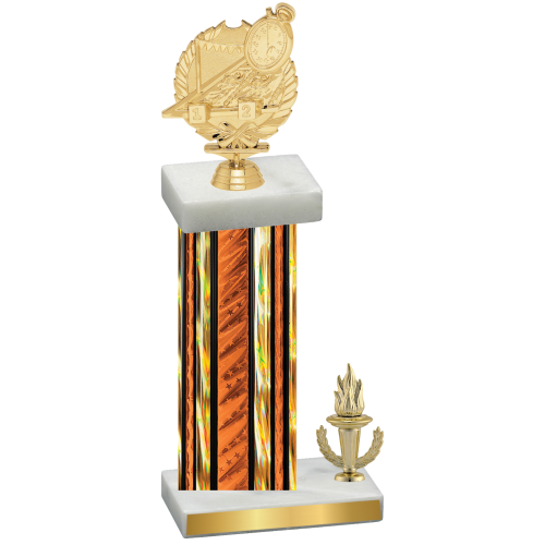 Accented Single Orange Glacier Victory Swimming Trophy