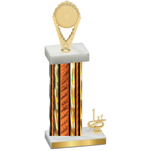 Accented Single Orange Glacier First Place Insert Trophy