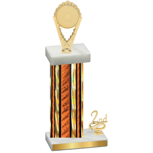 Accented Single Orange Glacier Second Place Insert Trophy