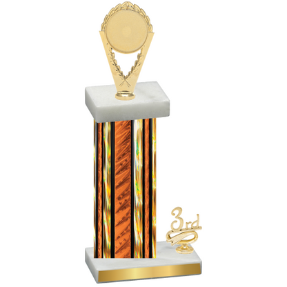 Accented Single Orange Glacier Third Place Insert Trophy