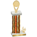 Accented Single Orange Glacier Fourth Place Insert Trophy