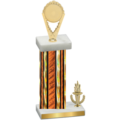Accented Single Orange Glacier Victory Insert Trophy