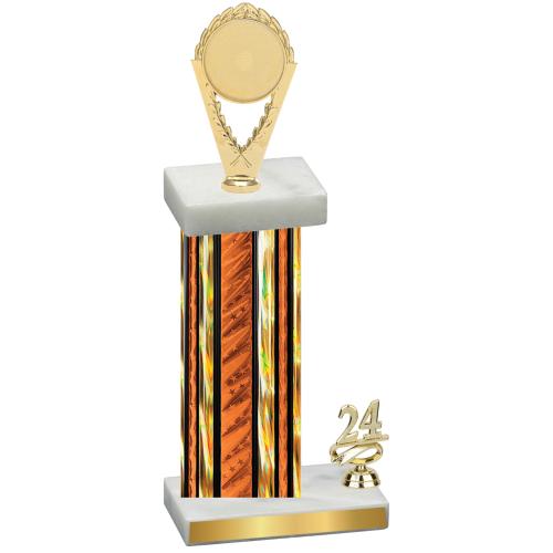 Accented Single Orange Glacier Year Insert Trophy