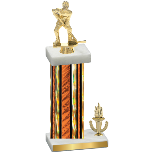 Accented Single Orange Glacier Victory Hockey Trophy