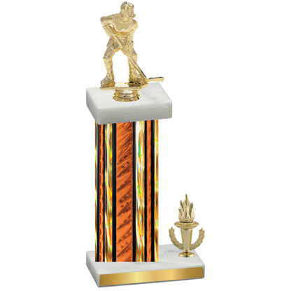 Accented Single Orange Glacier Victory Hockey Trophy